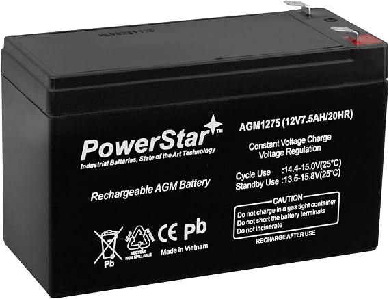 PowerStar YT-1270-F2 12 Volts 7.5 AH Battery - HIGH RATE -