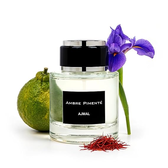 Ajmal Ambre Pimente EDP Unisex, 3.4 fl oz / 100 ml | Warm, spicy oriental with guaiac wood and musk. Long-lasting and versatile for men and women.