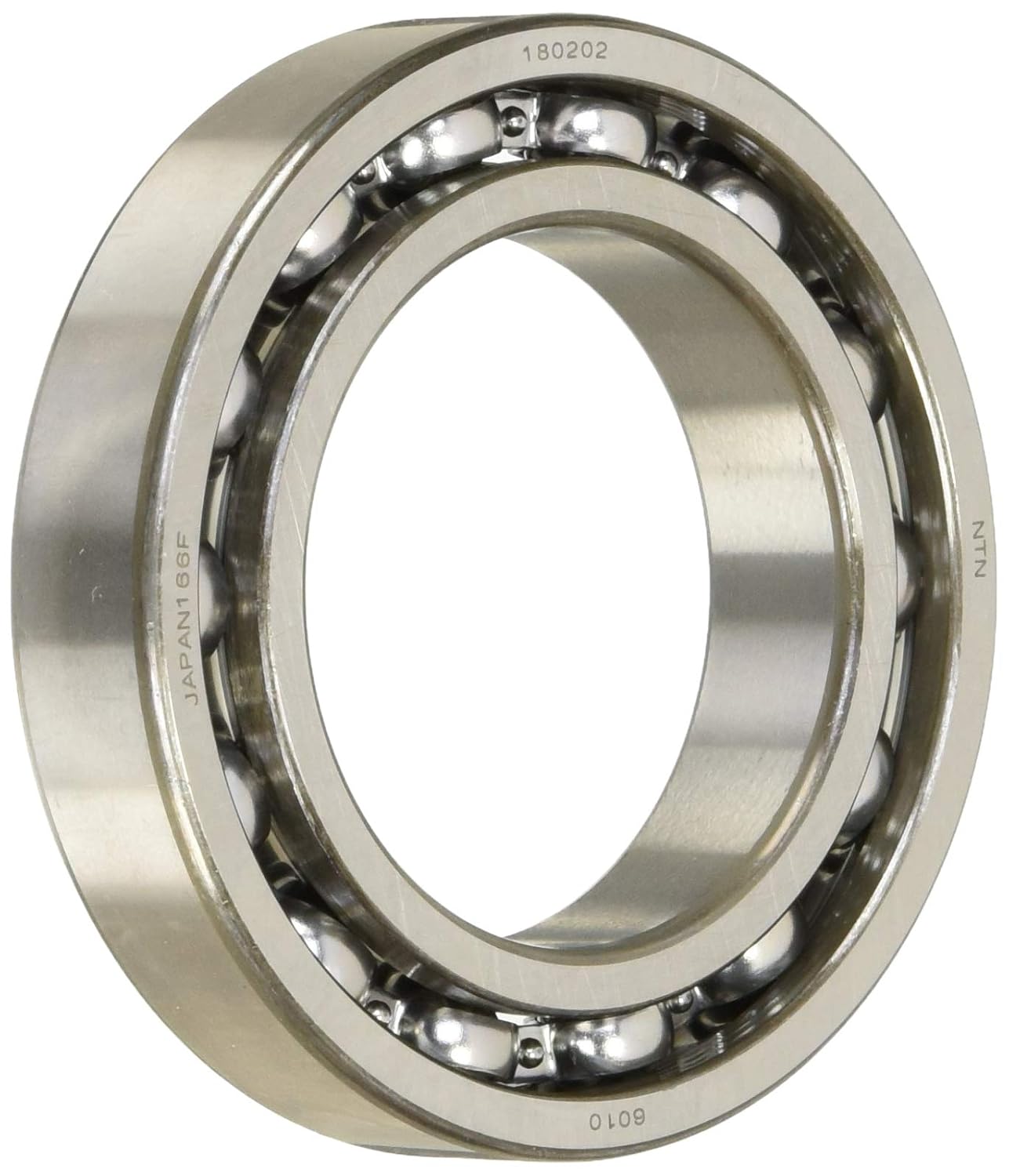 NTN Bearing 6010 Single Row Deep Groove Radial Ball Bearing, Normal Clearance, Steel Cage, 50 mm Bore ID, 80 mm OD, 16 mm Width, Open