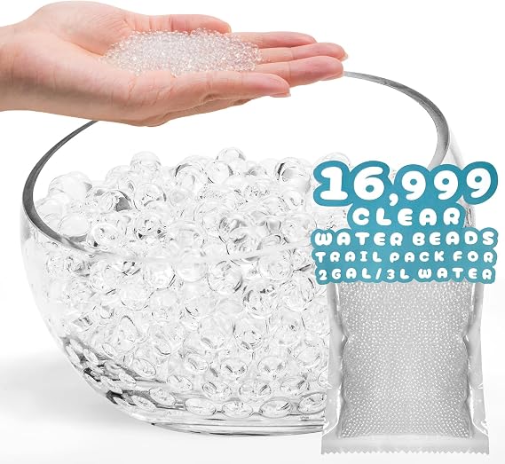 ANZON MORIES Clear Water Beads 3 Size Options Fill More Than 20 Vases, Gel Bead for Wedding Centerpiece Table Decoration, Vase Fillers |[L 12-15mm,205000 Count]