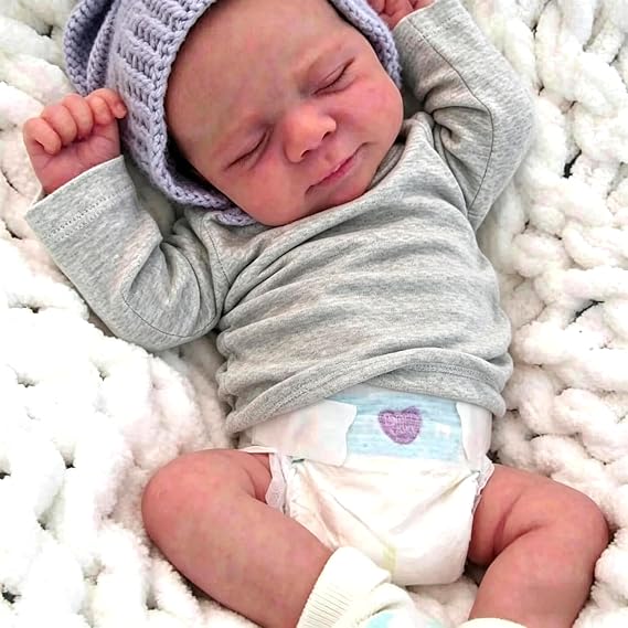 Anano Reborn Baby Dolls Boy, 18 in Realistic Baby Doll, Lifelike Babys Doll, Soft Body Real Life Baby Reborn Dolls Sleeping Lifelike Newborn Babies Doll's with Accessories