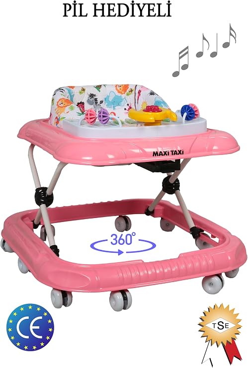 Walking Müzikli Işıklı Piyanolu Yürüteç (PEMBE)