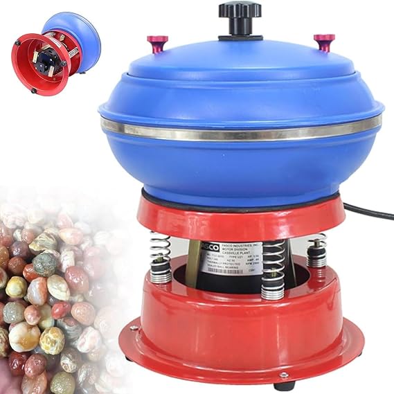 6.2L Jewelry Vibratory Polisher Grinding Jewelry Polisher Tumbler, Mini Rotary Tumbler Machine Jewelry Rotary Finisher, Polishing Grinding Jewels