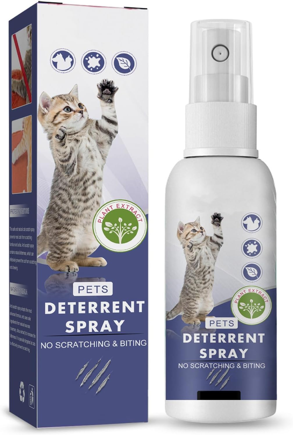 HYWMLY Cat Deterrent Spray,Safe Cat Repellent Indoor and Outdoor,34