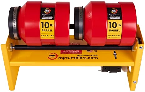 Commercial Duty Rock Tumbler. Capable of Running 18 Barrel Sizes & Combinations. Unmatched Quality, Durability & Versatility. (10lb & 10lb Large Base Rock Tumbler No Kit)