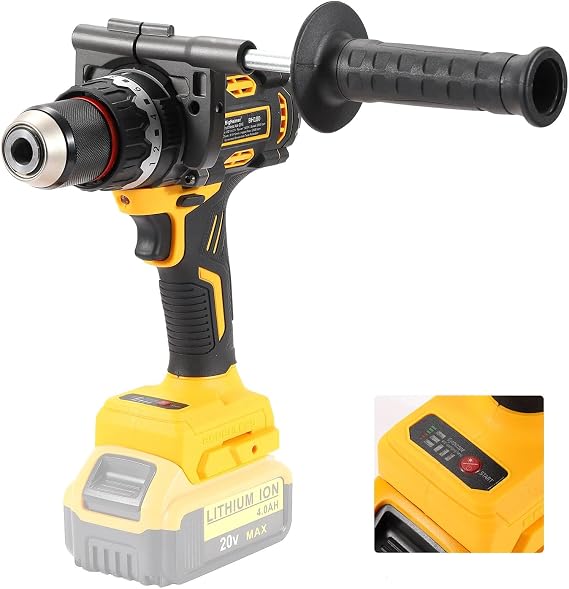 1/2" Brushless Hammer Drill for DEWALT 20V Battery, Anti-Twist, Anti-Twist