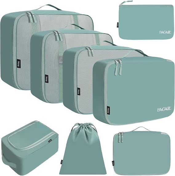 BAGAIL Packing Cubes for Suitcase 8 Set, Lightweight Luggage Packing Organizers Packing Cubes for Travel Accessories