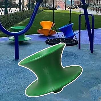 Gyro Chair Kids 360 Swivel Sense Training Stool, Outdoor Gyro Chair for Relaxing & Kinesis & Balance, Patio Garden Stool can Freely Spinning in Backyard (Color : Dark Green)