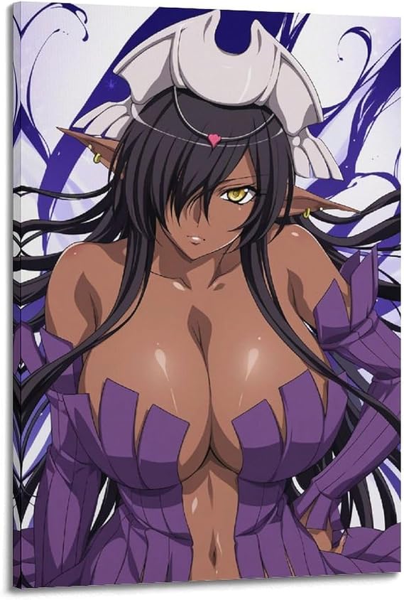 HHMACC Anime Girls Kuroinu Kedakaki Seijo Wa Hakudaku Ni Somaru Olga Posters Canvas Posters Decorative Room Aesthetic Bedroom Decor Wall Art Office Home Decor