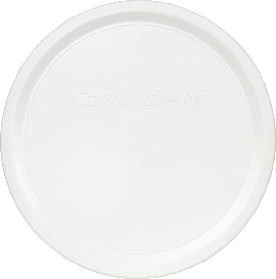 CorningWare F24-PC French White Food Storage Plastic Lid | BPA-Free Material | Secure Fit | Replacement Cover | Top-Rack Dishwasher Safe | Durable Construction