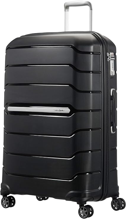 Samsonite Flux - Spinner L, Expandable Suitcase, 75 cm, 99/111 L, Black (Black)