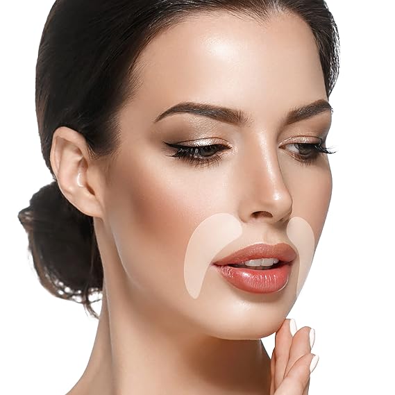BLUMBODY Smile Line Patches Face Wrinkle Patches for Fine Lines Around Mouth, between Eyes Non-Silicone Anti-Wrinkle Facial Tape Comfortable Overnight Use (90-Day Supply)