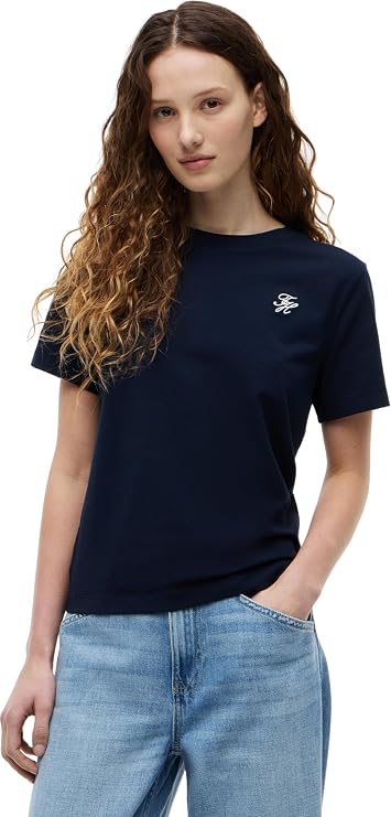 Tommy Hilfiger Women's Th Script Reg C-nk Ss Tee Ww0ww49941 S/S T-Shirt (Pack of 1)