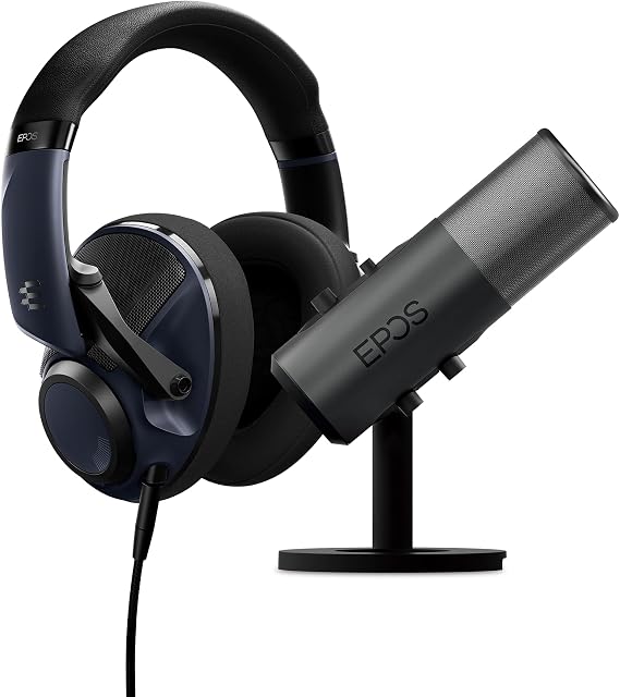 EPOS H6Pro & B20 Streaming Bundle | Open Acoustic Gaming Headset and Microphone Set | Wired Gaming Headphones & Gaming Mic Bundle for your Computer Streaming Setup | Microphone For PC & Gaming Headset