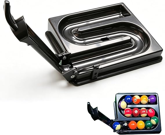 Billiard Training Tools, Precision Pool Ball Rack, Billiards & Snooker Training Rack for Solo Practice, Holds 15 Balls, Gift for Pool Players, Accuracy & Cue Control & Consistent Practice