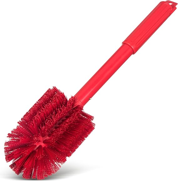 SPARTA Industrial Tank Brush Pipe Brush, Drain Brush with Handle for Commercial Kitchens, Polyester, 16 Inches, Red