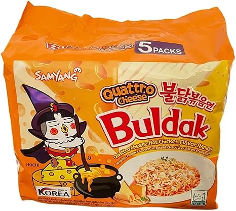 SAMYANG Ramen I Quattro Hot Chicken Flavoured Cheese 145g Pack of 10 Vietnam Import