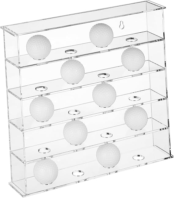 Mipcase Golf Ball Display Case Wall Mounted Organizer for Golf Balls Sleek Storage for Home Office and Collectors