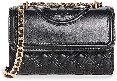 Tory Burch Womens Small Fleming Convetible Shoulder Bag, Black, One Size