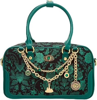 BoxLunch Wicked Oz Green Floral Handbag with Bag Chain Exclusive GREEN NONE