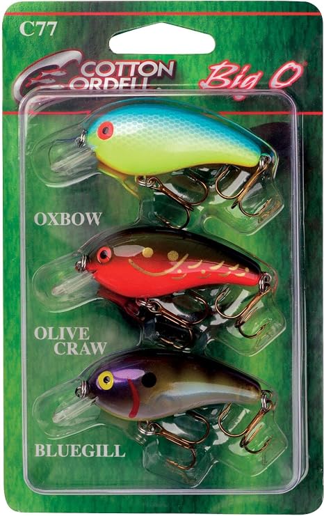 Cotton Cordell PK3C77-1 Big O 3 Pack Assortment,Green