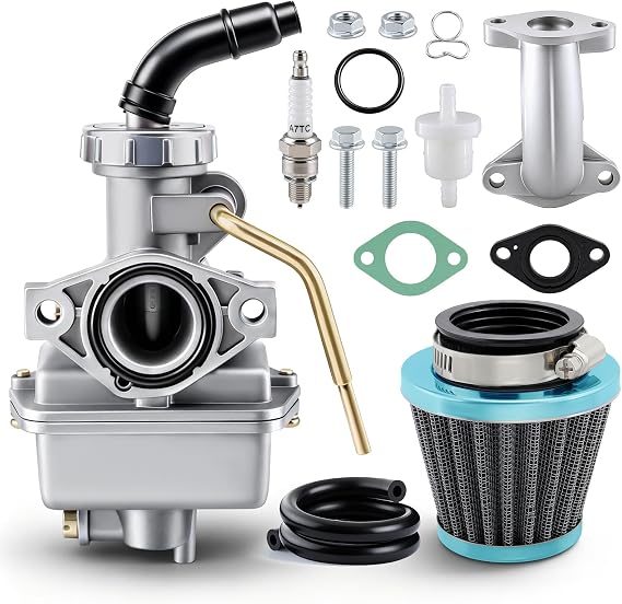 AUTOKAY PZ20 Carburetor for Coolster TaoTao 50cc 70cc 90cc 110cc 125cc Kazuma Baja Chinese ATV Quad Go Kart 4 Stroke Dirt Bike Compatible with SUNL JCL CRF70 CRF80F XR70 XR80, with Gasket Air Filter