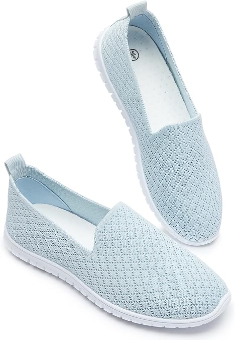 Women's Mesh Flats Shoes Breathable Slip on Shoes Comfortable Walking Shoes | Lightweight Breathable Flats for Daily,Soft Memory Foam Insole for walking