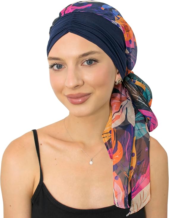 CAPLORD Chemo Headwrap for Women Turban Headwear for Cancer Patients Skull Cap Hair Loss Cover Lightweight Head Covering Hat