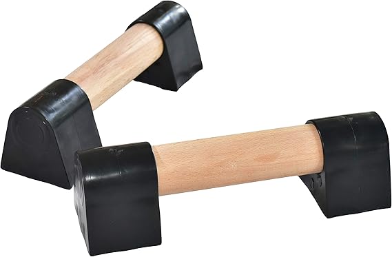 Wood Mini Parallettes Set for Gymnastics or Push up Bars. Portable.