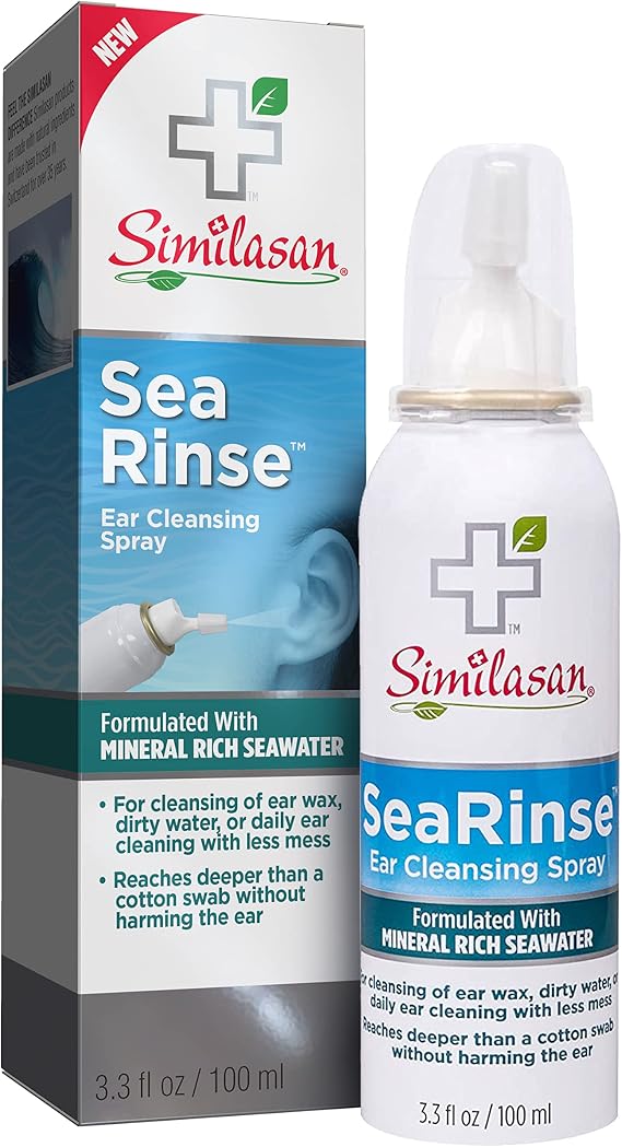 Similasan SeaRinse Ear Cleansing Spray for Ear Cleaning and Ear Wax, 3.3 Fl Oz