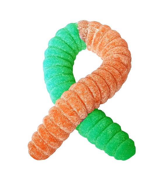 The Gummy Bear Guy | SOUR World's Largest Gummy Worm | Green Apple/Orange