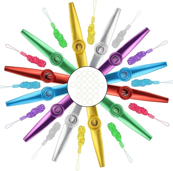 Chri Kazoos Metal Kazoo Music Instruments Pack of 12