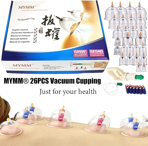 26 Cupping Cups Biomagnetic Traditional Chinese Therapy Cupping Set Household Pull Out Vacuum Cupping Kit/Chinese Massage Medical Hijama Suction