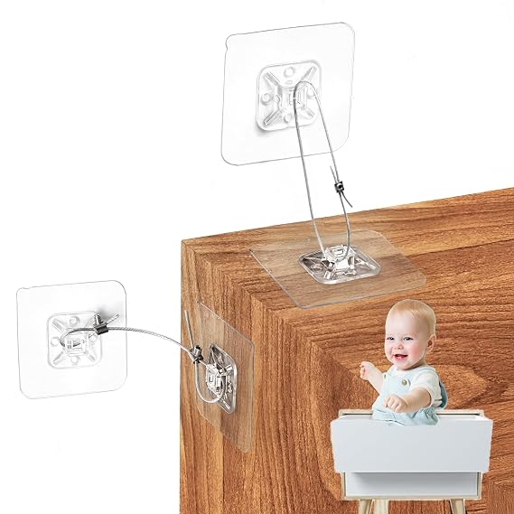 No Drill Metal Furniture Wall Anchors (10 Packs) for Baby Proofing