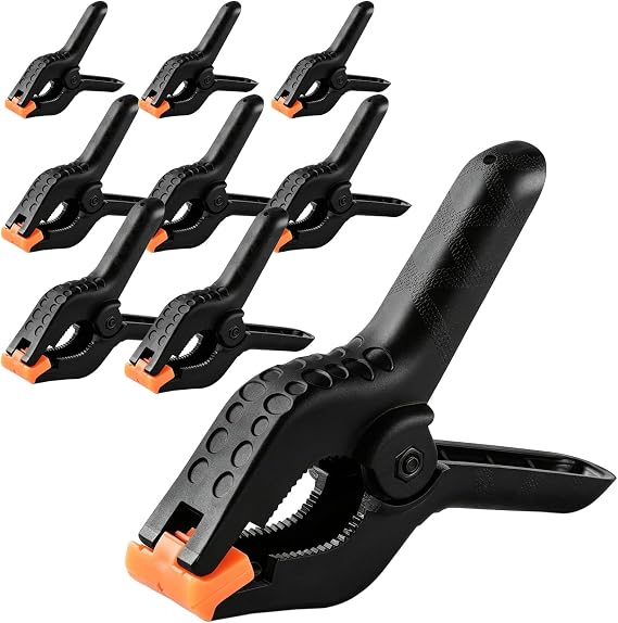 Nylon Spring Clamps,9 Pcs 3/4/6 inch Spring Grip Clamps for Home