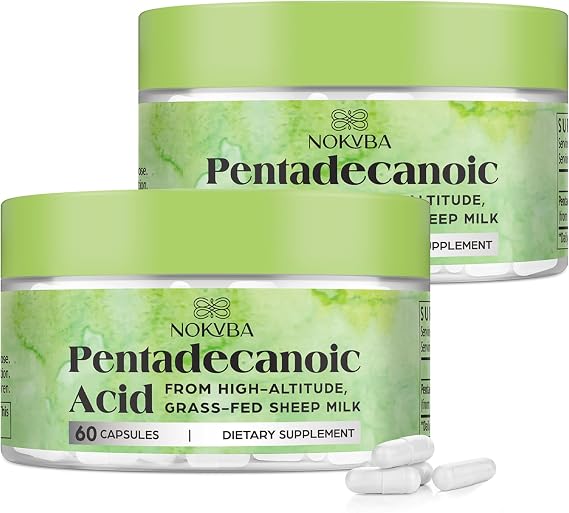 Pentadecanoic Acid C15:0 Supplements 300mg High-Altitude Sheep Milk Sourced | 120 Capsules