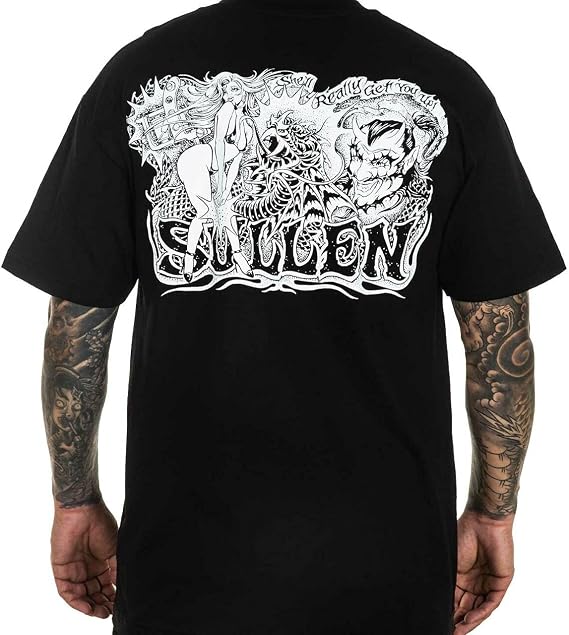 Sullen Palladium Short Sleeve Standard Fit Graphic Tattoo Skull T-Shirt for Men