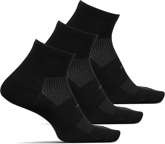 Feetures High Performance Max Cushion Quarter Sock for Women & Men - Moisture-Wicking Athletic Socks