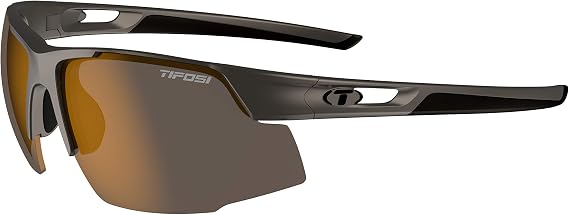 Tifosi Centus Half-Frame Golf Sunglasses | 100% UVA/UVB, shatterproof polycarbonate. Full-frame fit, hydrophilic nose pads. Built for golf & everyday outdoor wear.