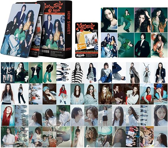 MXP 55pcs NewJeans Postcards Kim Min-ji, HANNI, Kang Hae-rin, DANIELLE, Lee Hye-in Photocards LOMO Cards for Collecting, Trading