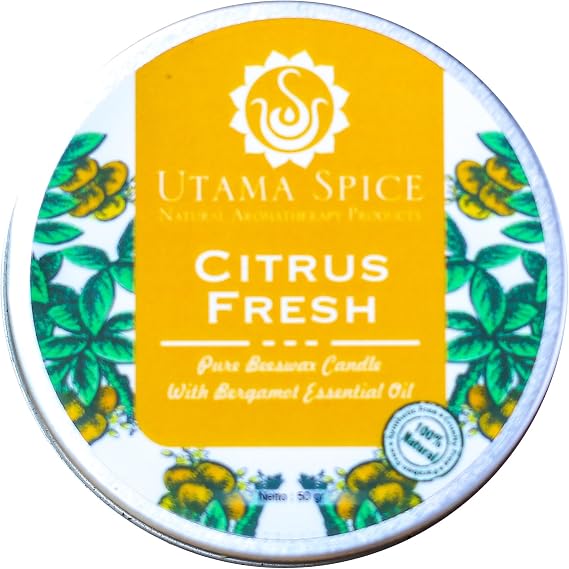 Utama Spice Pure Beeswax Citrus Fresh Candle