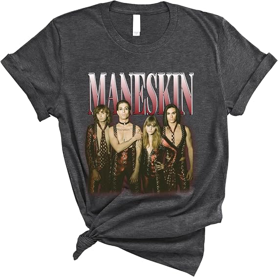 Mane.Skin T-Shirt, Rock Band Graphic Tee for Fans of Italian Rock Music Group, Casual Concert Outfit, Short Sleeve Unisex