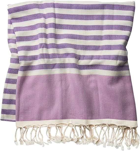Feelgoodz Artisan Turkish Beach/Pool/Gym/Picnic Ultra-Soft Towel (Plum)