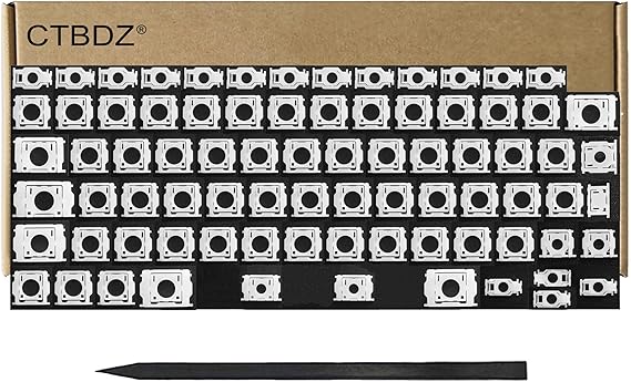 DE-Layout QWERTZ Keys Replacement Keys for MacBook Air Retina 13 Inch A2179, M1 A2337 Laptop Keyboard (2020) (Hinges)
