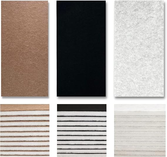 SoundsulateTM Dual Tone Sound Absorbing Acoustic Ceiling Tiles or Wall Panels, 2'x2' or 2'x4', 3 colors