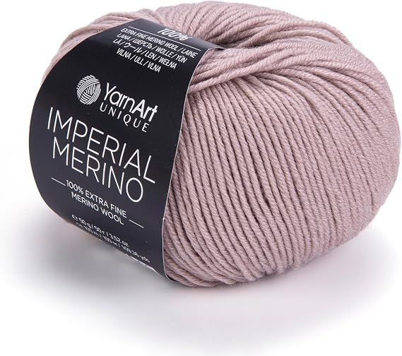 YarnArt Unique Imperial Merino Yarn - 100% Extra Fine Merino Wool, Luxurious Soft Yarn for Knitting, Crocheting, Baby Clothes, Scarves, Sweaters, 1.76 oz/50g, 109 yds (3307)