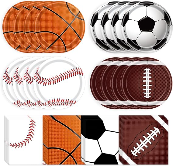 Sports Birthday Party Decorations 80Pcs Sports Party Supplies
