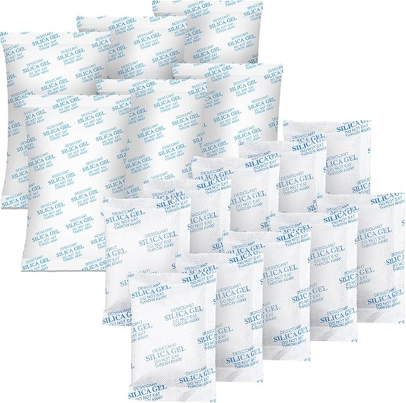 Silica Gel Packets - 20 Gram 80 Packs & 500 Gram 6 Packs Moisture Absorbers, Premium Desiccant Packs for Storage