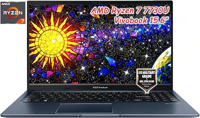 ASUS VivoBook 15.6 2025 Laptop - AMD Ryzen 7 7730U - FHD - Wi-Fi 6E - Backlit KB - 720p Webcam - Win11 Home - wHDMI16GB RAM | 1TB SSD, 15.6 inch