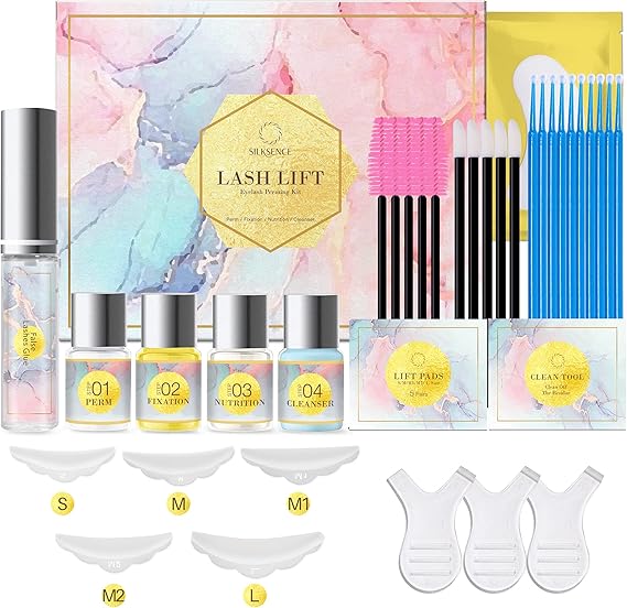 Silksence Lash lift Kit, Eyelash Perm Kit,Professional Semi-Permanent Curling Perming Wave Suitable For Salon